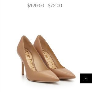 Sam Edelman pump, tan leather, sz 8, 3.75” heel